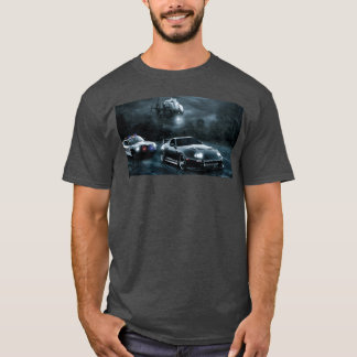 Camiseta Persecución nocturna con coche deportivo a toda ve