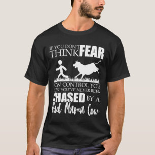 Camiseta Perseguido Por Una Vaca Mama Loca Genial Para Los