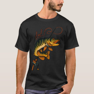 Camiseta Perseguidor de trasero de halibut. Diseño divertid