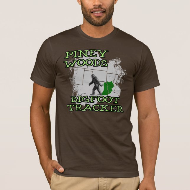Camiseta Perseguidor penoso de Bigfoot de maderas (Anverso)