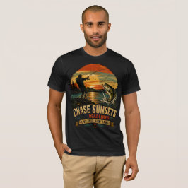 Camiseta Perseguir Puestas de Sol No Plazos de Hombre de Pe