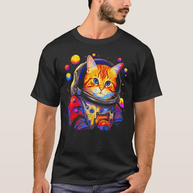 Camiseta Persian Cat Astronaut (Anverso)