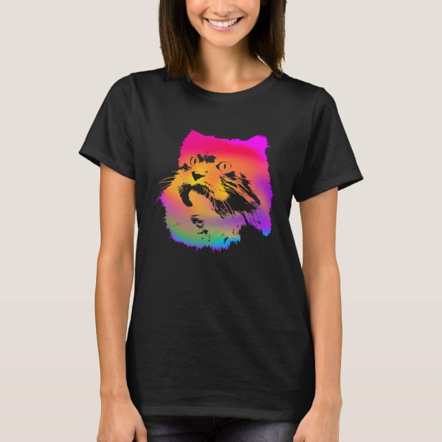 Camiseta Persian Cat Cute Rainbow Cats Graphic Kitten (Anverso)