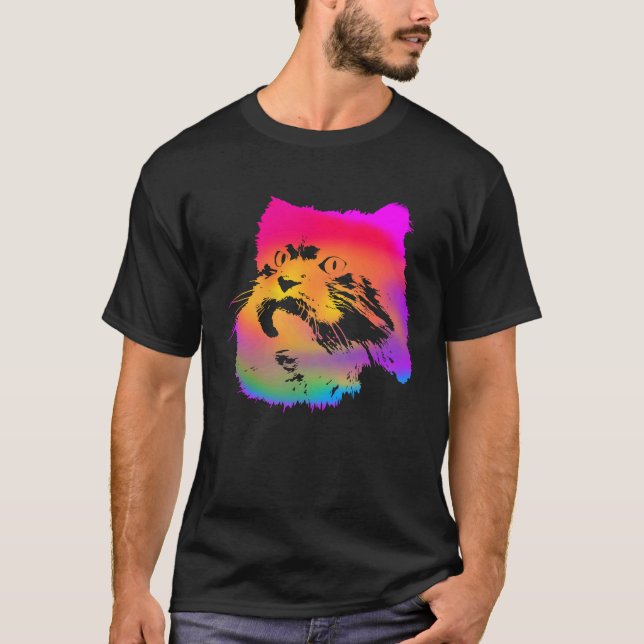 Camiseta Persian Cat Cute Rainbow Cats Graphic Kitten (Anverso)