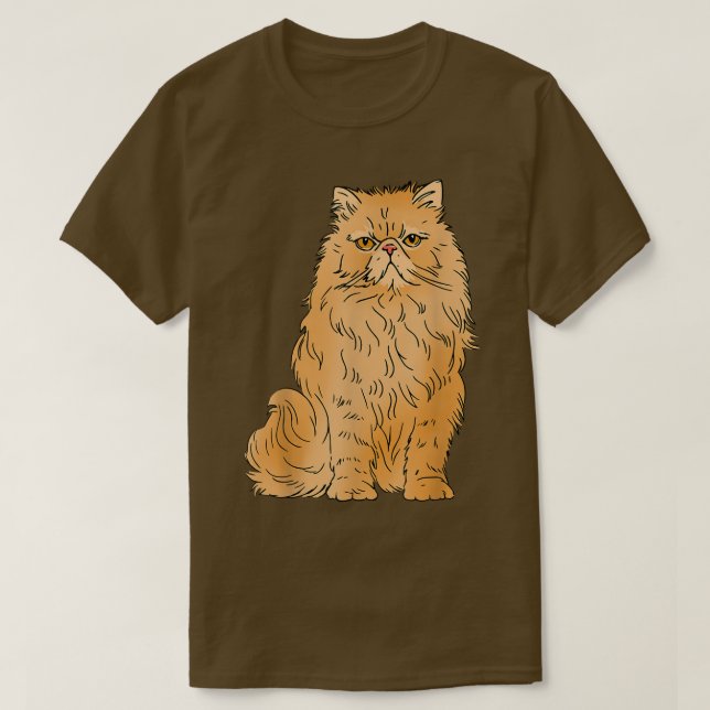 Camiseta Persian Cat Design Leave Me Alone Cat Angry Persia (Diseño del anverso)
