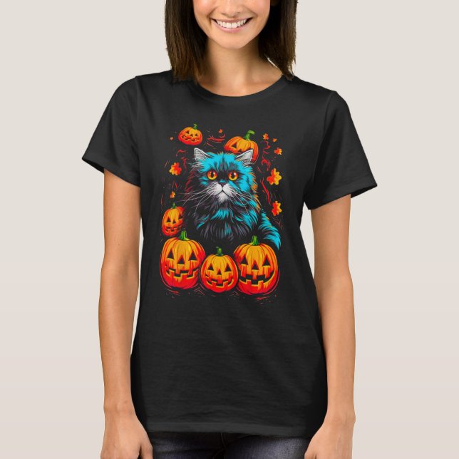 Camiseta Persian Cat Halloween (Anverso)