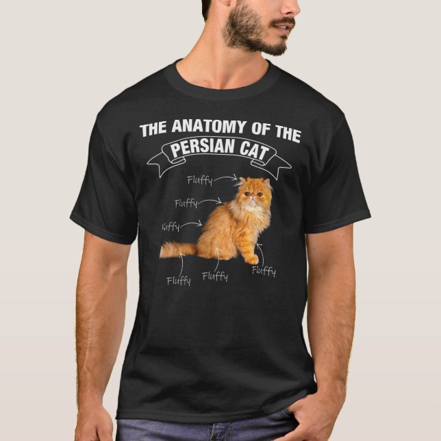 Camiseta Persian cat Persian cats anatomy T-Shirt (Anverso)