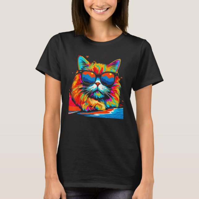 Camiseta Persian Cat Summer Party (Anverso)