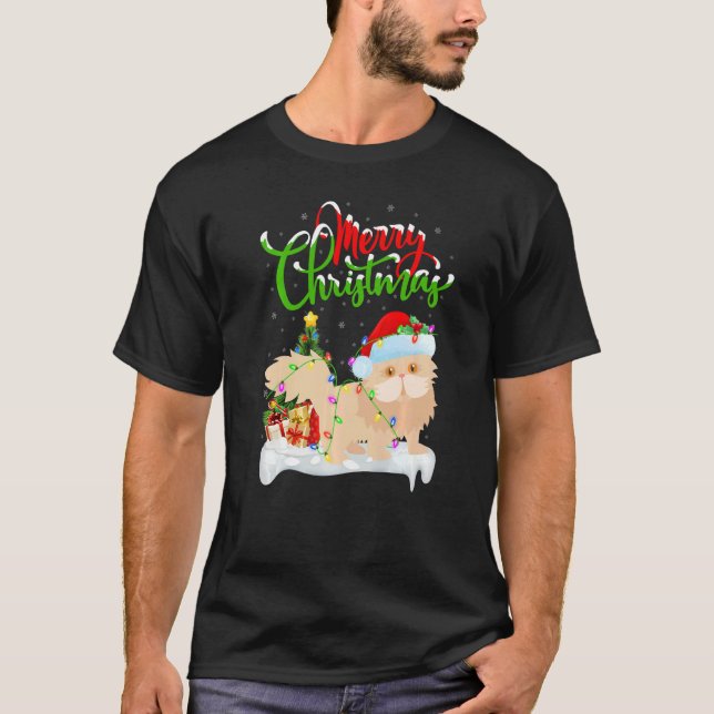 Camiseta Persian Cat  Xmas Decorations Persian Cat Christma (Anverso)