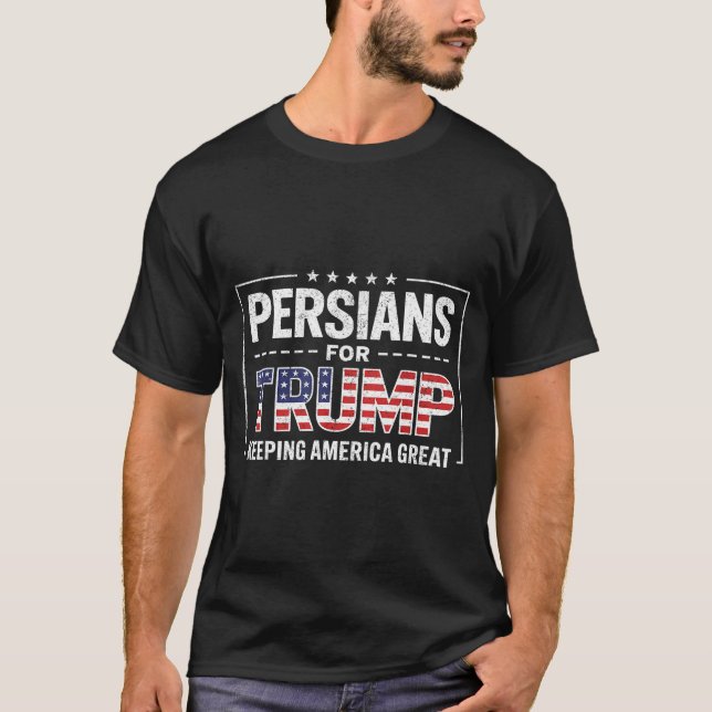 Camiseta Persians For Trump Keeng America Great  (Anverso)