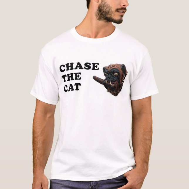 Camiseta persiga el gato (Anverso)