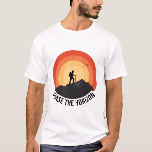 Camiseta "Persigue el Horizonte" Aventura de Senderismo y M