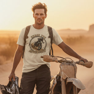 Camiseta Persigue La Aventura   Motocicleta Retro Dual-Spor