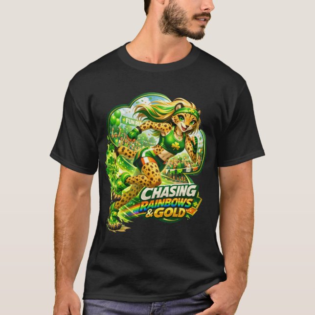 Camiseta Persiguiendo Arcoíris y Oro (Anverso)