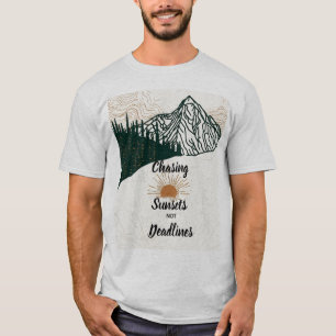Camiseta Persiguiendo atardeceres no plazos Montaña Wanderl