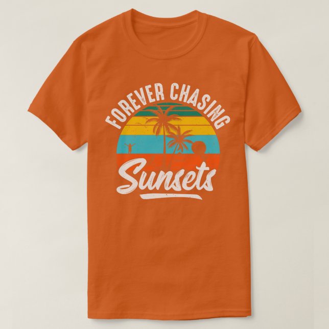Camiseta Persiguiendo atardeceres para siempre (Diseño del anverso)