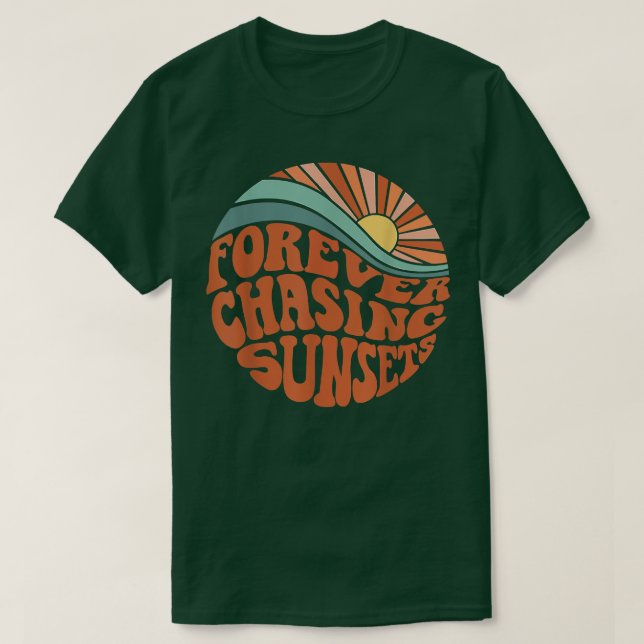 Camiseta Persiguiendo atardeceres para siempre (Diseño del anverso)