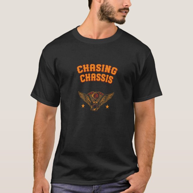 Camiseta Persiguiendo el Chasis Auto Mechanic Auto Servicem (Anverso)