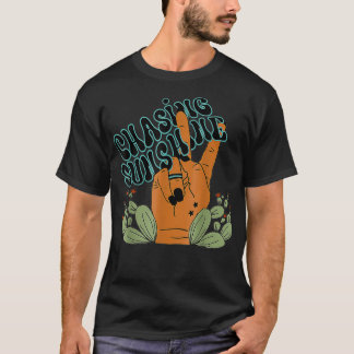 Camiseta Persiguiendo el Sunshine Retro Boho Occidental
