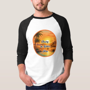 Camiseta Persiguiendo la estética del oasis en la hora dora