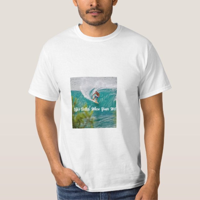 Camiseta Persiguiendo la Ola Perfecta (Anverso)