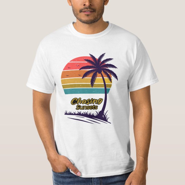 Camiseta Persiguiendo la puesta del sol (Anverso)