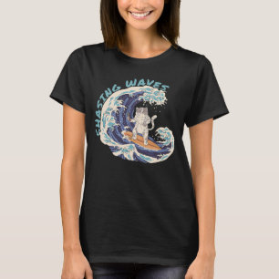 Camiseta Persiguiendo olas navegando en la playa Guay Surfe
