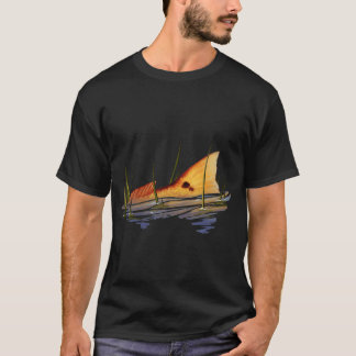 Camiseta Persiguiendo róbalos rojos en hierba