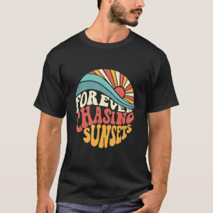 Camiseta Persiguiendo siempre Sunsets Beach Retro Vintage A