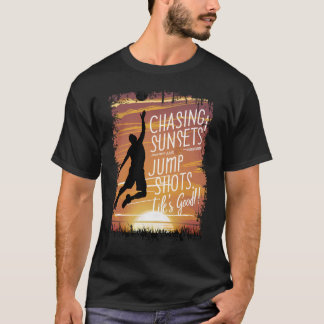 Camiseta Persiguiendo Sunsets & Jump Shots Basketball Life