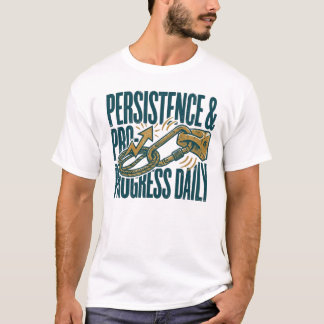 Camiseta Persistencia y Progreso Diario | Fitness Motivacio