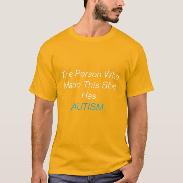 Camiseta Persona AUTISTA - Tee amarillo (Anverso)