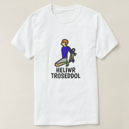 Camiseta persona criminal y texto galés heliwr troseddol