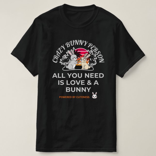 Camiseta Persona de conejo loca (Diseño del anverso)