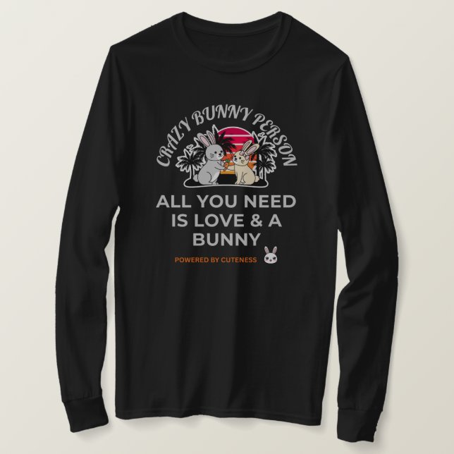 Camiseta Persona de conejo loca (Anverso del diseño)