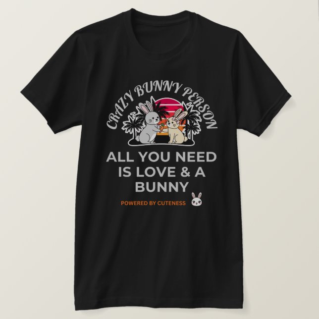 Camiseta Persona de conejo loca (Anverso del diseño)