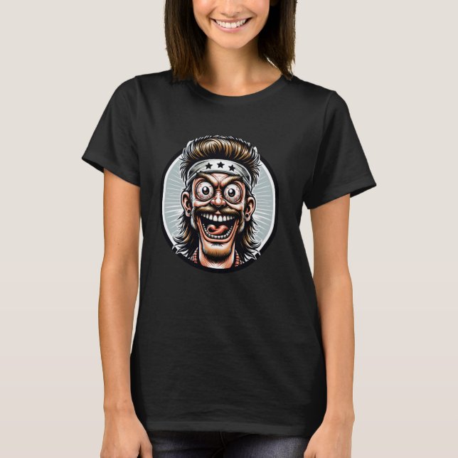 Camiseta Persona de dibujos animados loca con cinta para la (Anverso)
