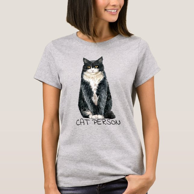 Camiseta Persona de gato de Tuxedo Art T-Shirt (Anverso)