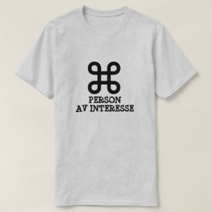 Camiseta persona de interés, en noruego, gris