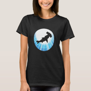 Camiseta Persona del animal azul del tiburón martillo