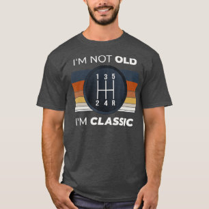 Camiseta Persona del coche Cumpleaños Viejo Coche Stick Shi