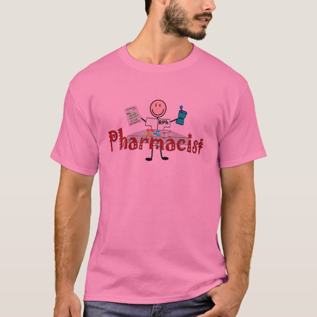 Camiseta Persona del palillo del farmacéutico--Regalos (Anverso)