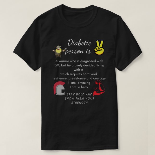 Camiseta PERSONA DIABÉTICA T SHIRT Hoodie ligero.png (Diseño del anverso)