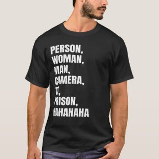 Camiseta Persona divertida, mujer, hombre, cámara, televisi