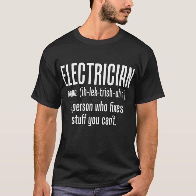 Camiseta Persona electricista que arregla cosas que no pued (Anverso)