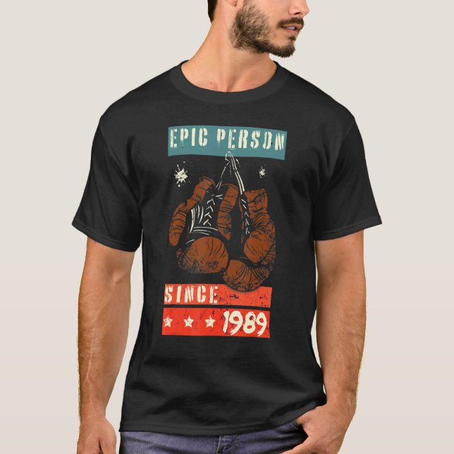 Camiseta Persona épica desde guantes de boxeo de 1989 (Anverso)