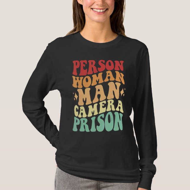 Camiseta Persona Mujer Cámara de Hombre Prisión Divertida D (Anverso)