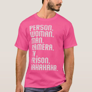Camiseta Persona Mujer Cámara Hombre Prisión Tv Hahaha