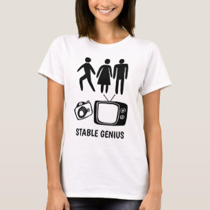 Camiseta Persona Mujer Cámara hombre TV ESTABLE GENIUS