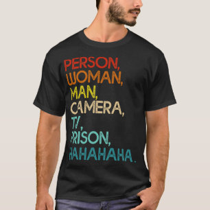 Camiseta Persona Mujer Cámara Hombre Tv Prisión Graciosa Ja